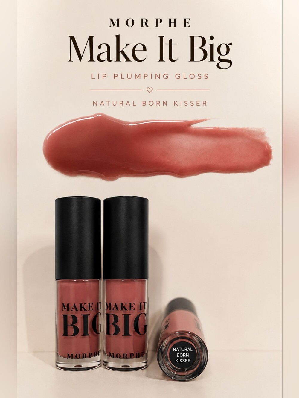 Morphe Make It Big Lip Plumping Gloss Bundle of 3 – Natural Born Kisser
